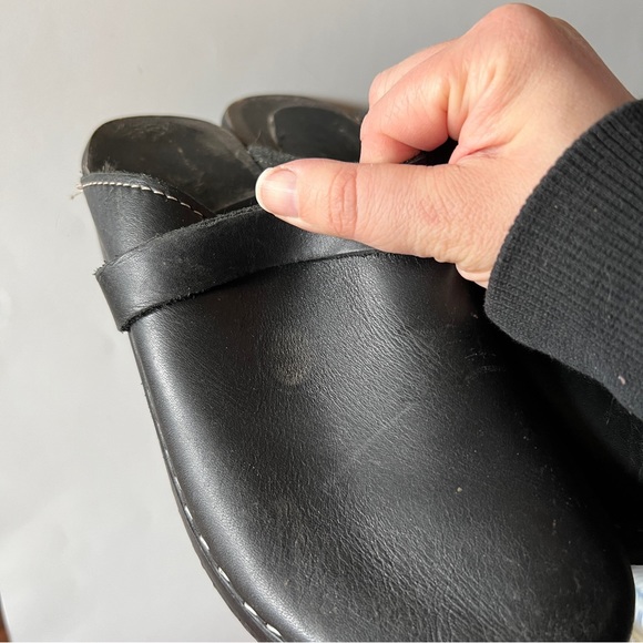 Lottas From Stockholm Black Leather Clogs - Picture 9 of 9